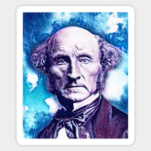 John Stuart Mill Snowy Portrait | John Stuart Mill Artwork 12 Sticker